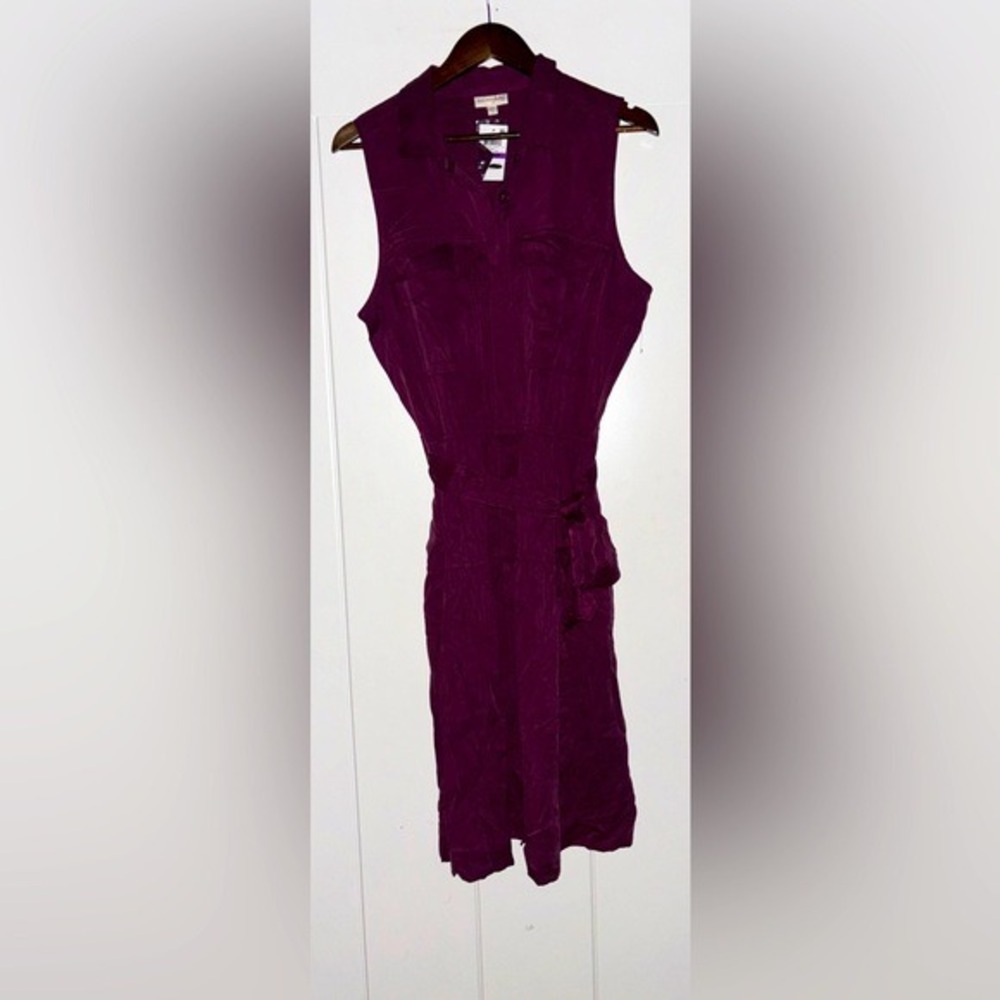 Mason Jules Utility Pocket Sleeveless Self Tie Shirt Dress Plus‎ Women XXL NEW
